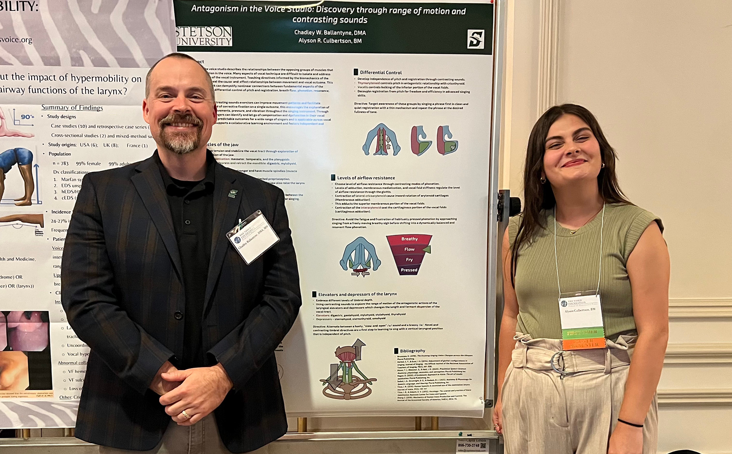 Chadley Ballantyne and Alyson Culbertson Present Collaborative Research At The Voice Foundation 2023 Symposium