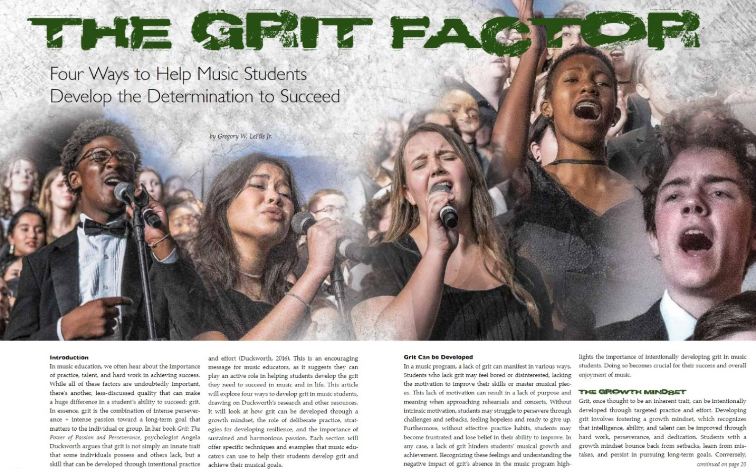 Dr. Greg LeFils Publishes Article in The Florida Music Director