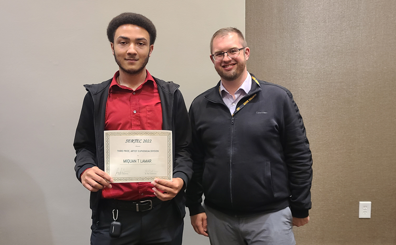 MiQuan Lamar Wins Third Prize at the SERTEC Artist Euphonium Competition