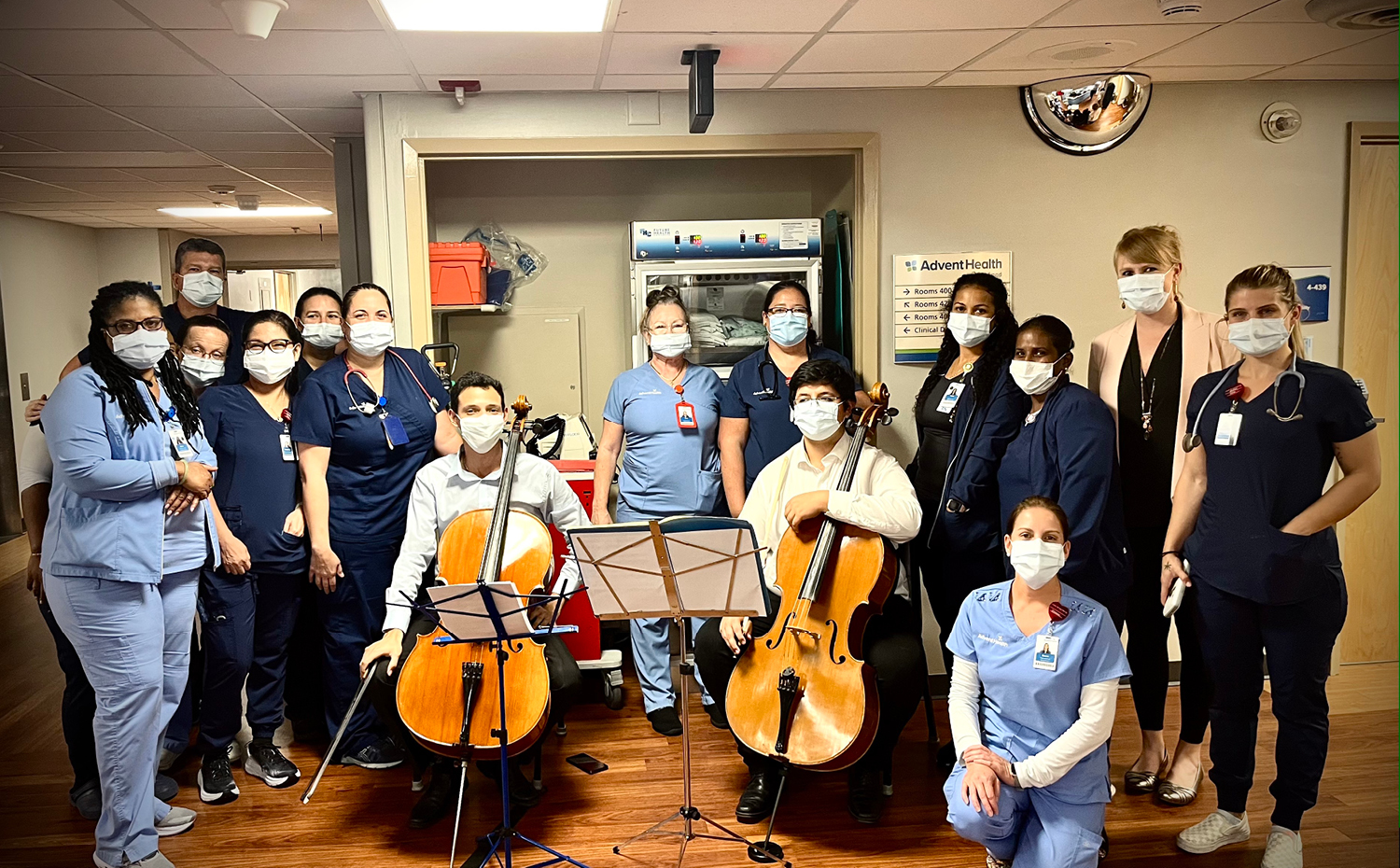 Stetson Cellists Perform For AdventHealth DeLand Staff and Patients